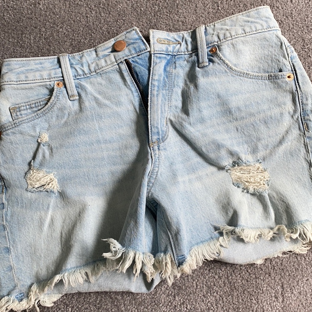 High rise jean shorts